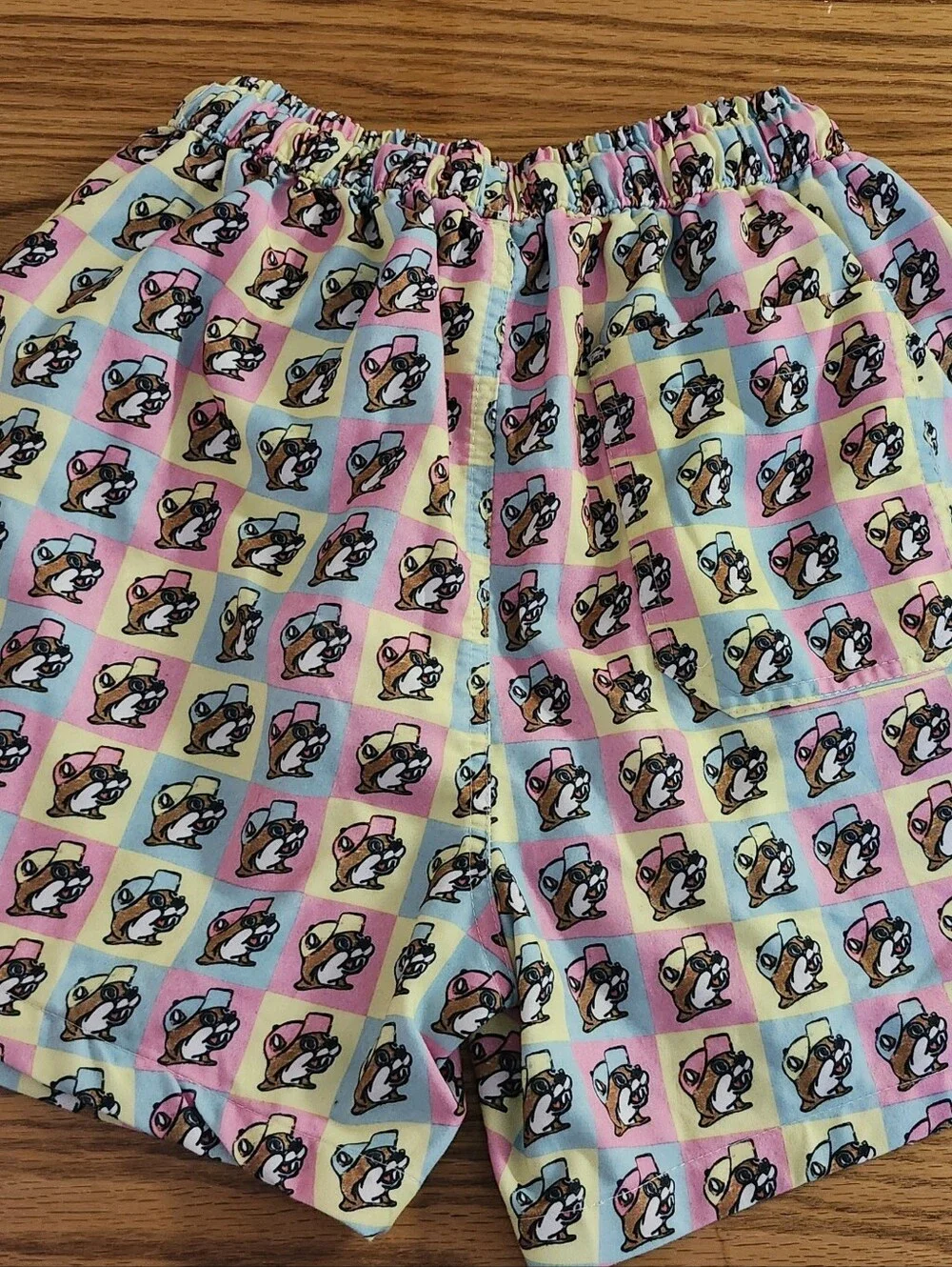 BUCEE'S Kids Pastel Multi-Color Swim Trunks w/ Cartoon Print Size Youth Medium
